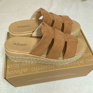 Dr. Scholl's Women's Tan Espadrille Wedge Sandals Size 8